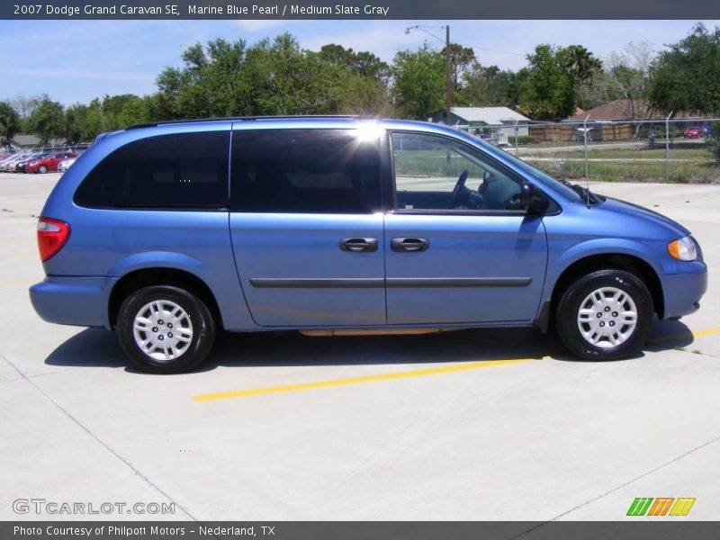 Marine Blue Pearl / Medium Slate Gray 2007 Dodge Grand Caravan SE