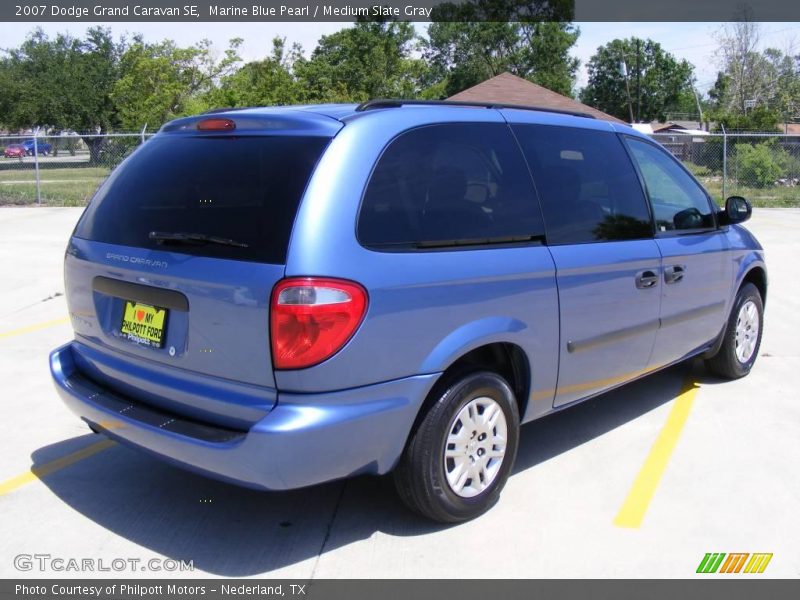 Marine Blue Pearl / Medium Slate Gray 2007 Dodge Grand Caravan SE
