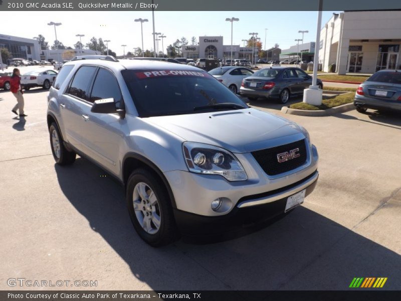 Quicksilver Metallic / Ebony 2010 GMC Acadia SLE