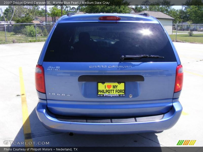 Marine Blue Pearl / Medium Slate Gray 2007 Dodge Grand Caravan SE