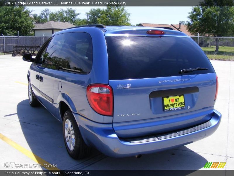 Marine Blue Pearl / Medium Slate Gray 2007 Dodge Grand Caravan SE