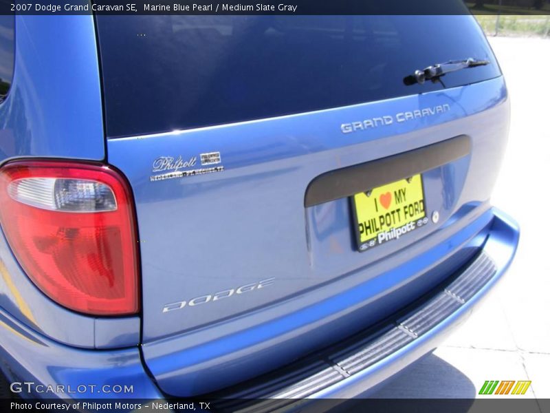 Marine Blue Pearl / Medium Slate Gray 2007 Dodge Grand Caravan SE