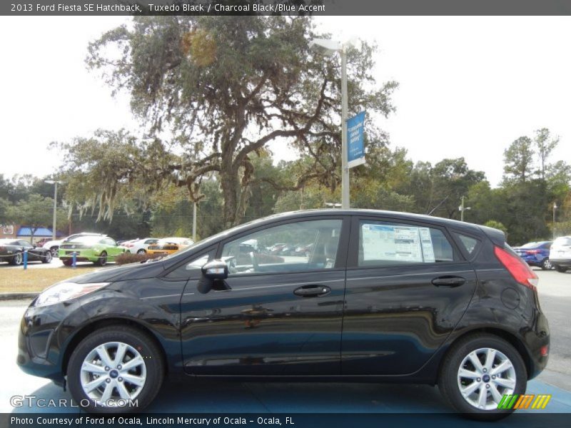 Tuxedo Black / Charcoal Black/Blue Accent 2013 Ford Fiesta SE Hatchback