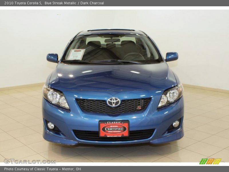 Blue Streak Metallic / Dark Charcoal 2010 Toyota Corolla S