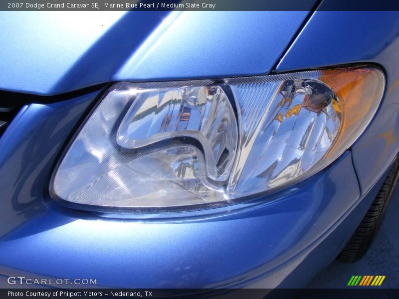 Marine Blue Pearl / Medium Slate Gray 2007 Dodge Grand Caravan SE