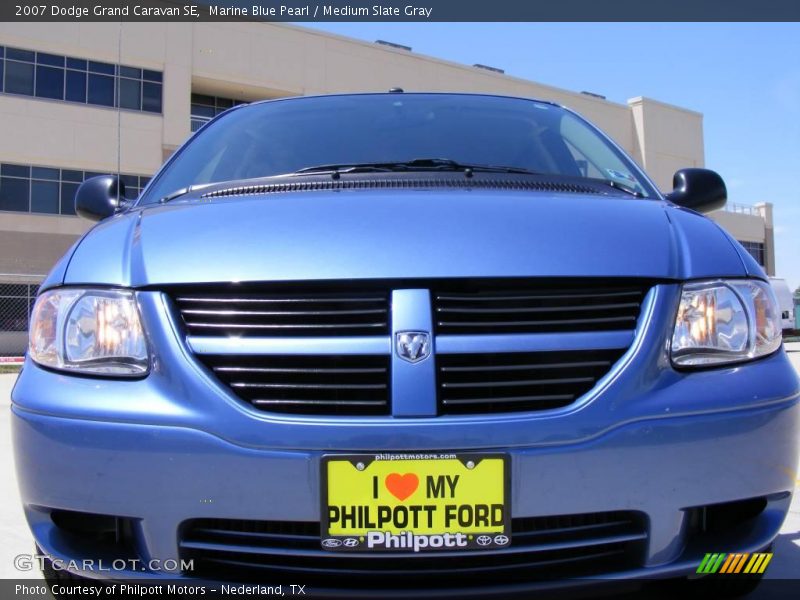 Marine Blue Pearl / Medium Slate Gray 2007 Dodge Grand Caravan SE