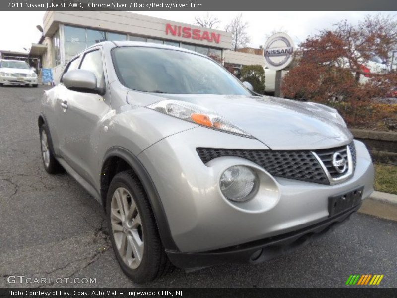 Chrome Silver / Black/Red w/Silver Trim 2011 Nissan Juke SL AWD