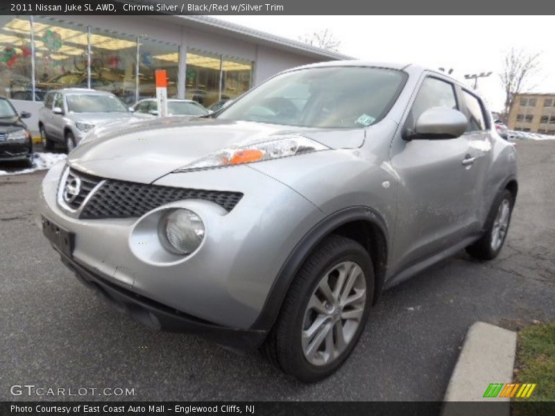 Chrome Silver / Black/Red w/Silver Trim 2011 Nissan Juke SL AWD