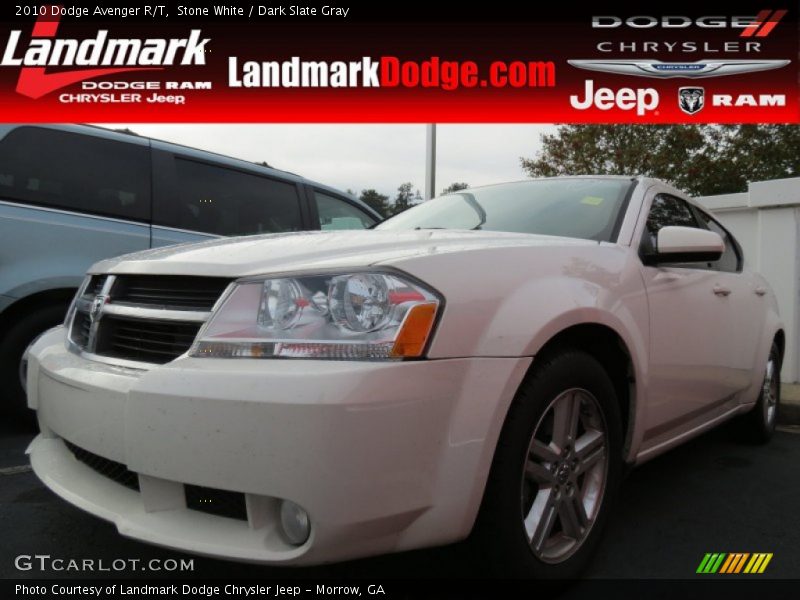 Stone White / Dark Slate Gray 2010 Dodge Avenger R/T