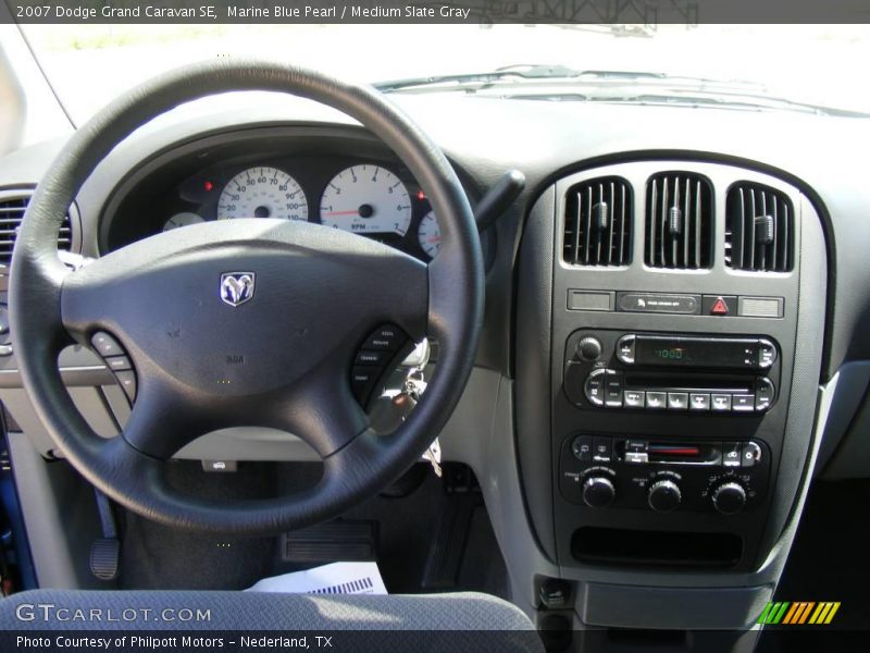 Marine Blue Pearl / Medium Slate Gray 2007 Dodge Grand Caravan SE