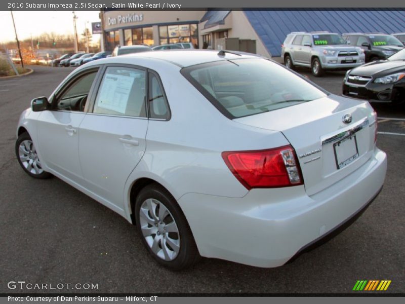 Satin White Pearl / Ivory 2010 Subaru Impreza 2.5i Sedan