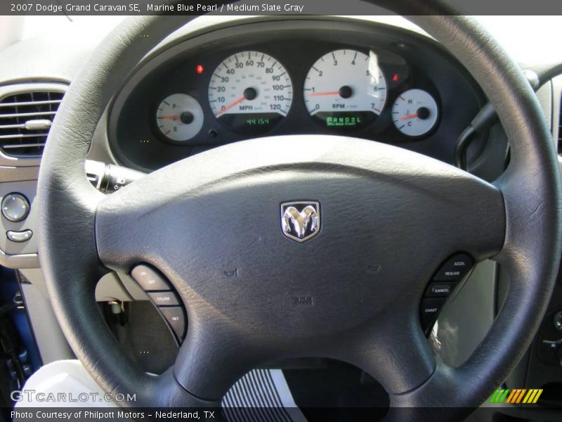 Marine Blue Pearl / Medium Slate Gray 2007 Dodge Grand Caravan SE
