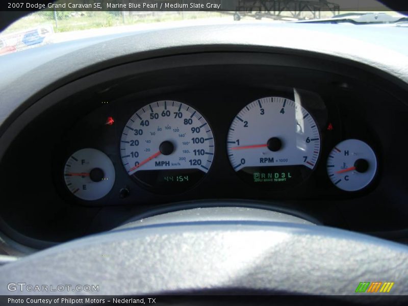 Marine Blue Pearl / Medium Slate Gray 2007 Dodge Grand Caravan SE