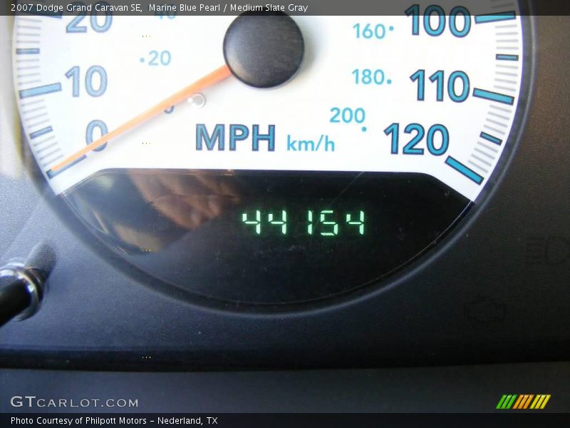Marine Blue Pearl / Medium Slate Gray 2007 Dodge Grand Caravan SE