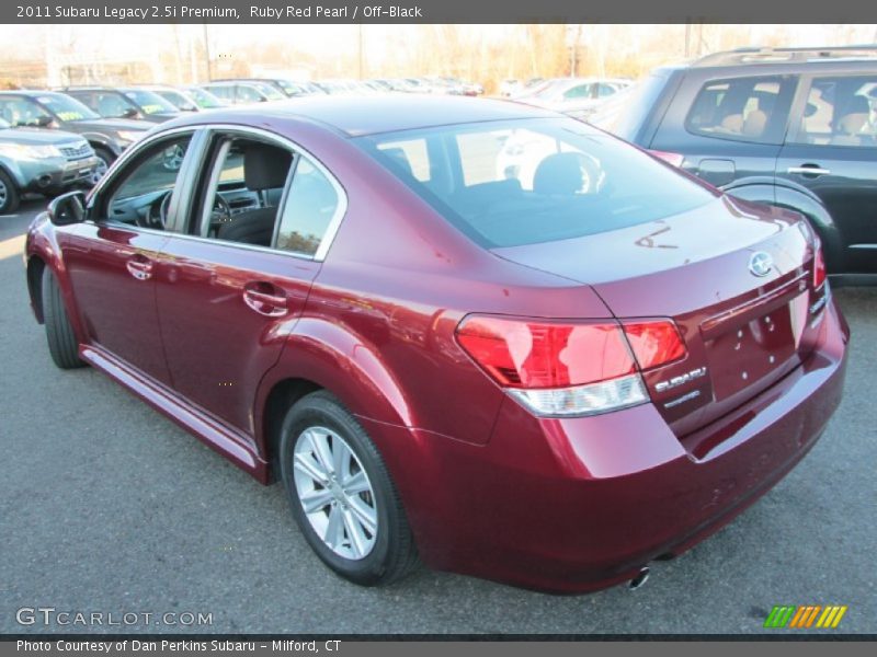 Ruby Red Pearl / Off-Black 2011 Subaru Legacy 2.5i Premium