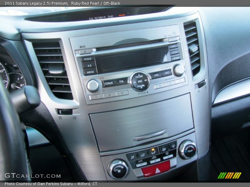 Ruby Red Pearl / Off-Black 2011 Subaru Legacy 2.5i Premium