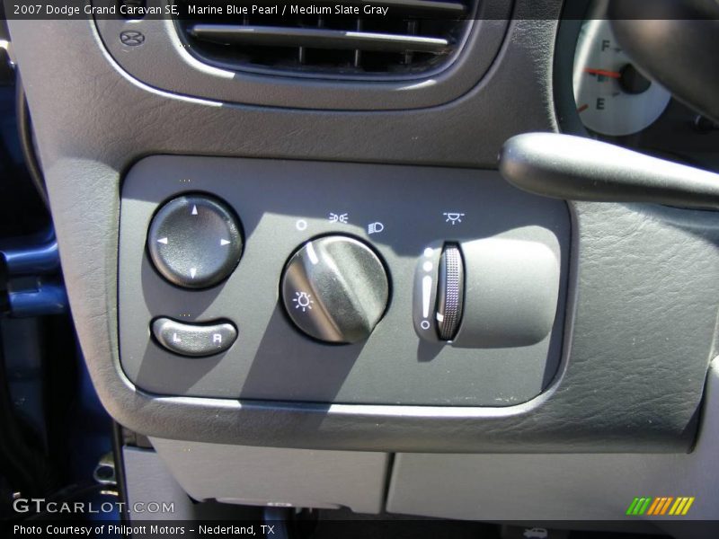 Marine Blue Pearl / Medium Slate Gray 2007 Dodge Grand Caravan SE