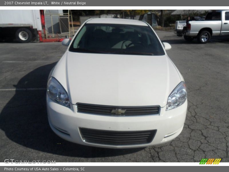 White / Neutral Beige 2007 Chevrolet Impala LT