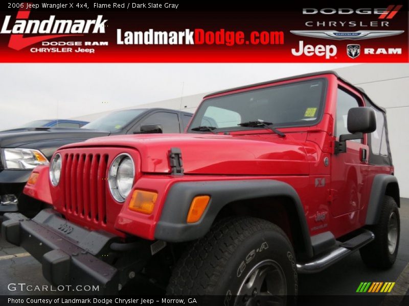 Flame Red / Dark Slate Gray 2006 Jeep Wrangler X 4x4