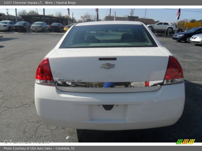 White / Neutral Beige 2007 Chevrolet Impala LT