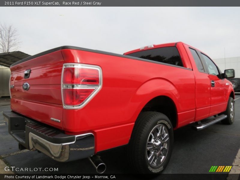 Race Red / Steel Gray 2011 Ford F150 XLT SuperCab