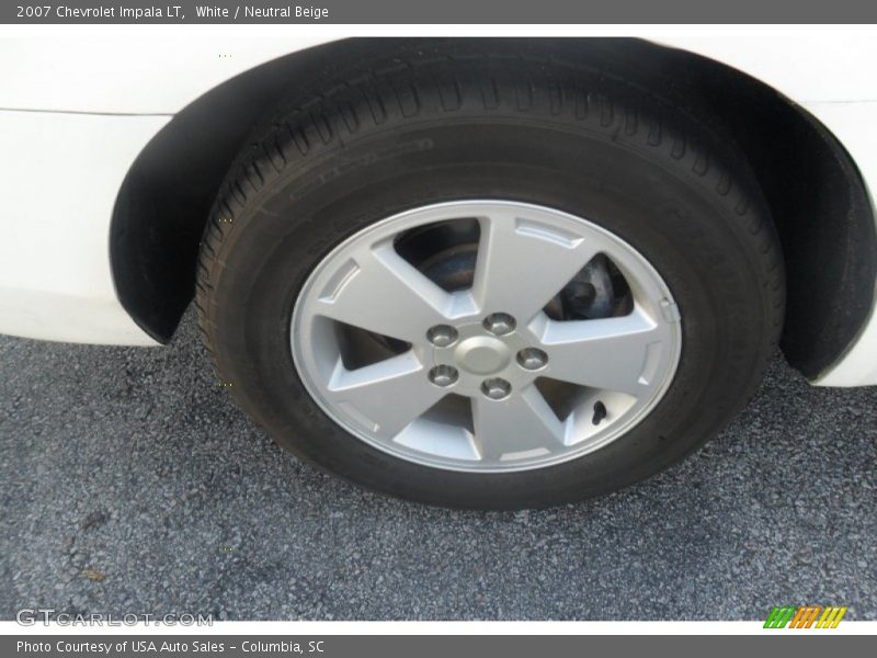 White / Neutral Beige 2007 Chevrolet Impala LT