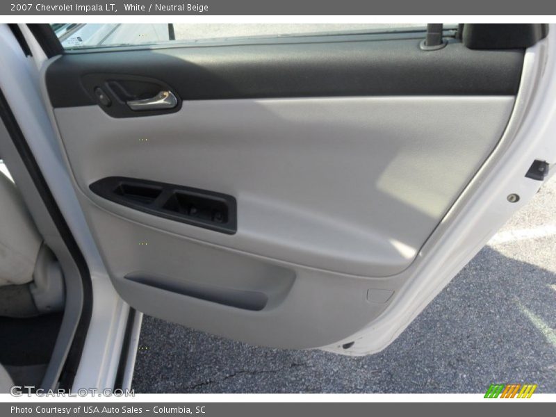White / Neutral Beige 2007 Chevrolet Impala LT