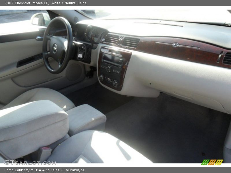White / Neutral Beige 2007 Chevrolet Impala LT