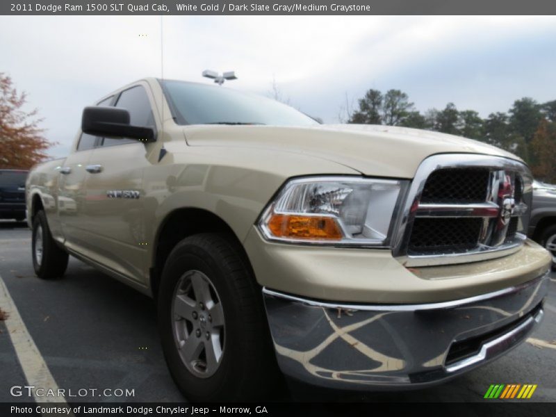 White Gold / Dark Slate Gray/Medium Graystone 2011 Dodge Ram 1500 SLT Quad Cab