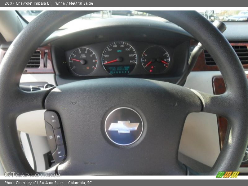 White / Neutral Beige 2007 Chevrolet Impala LT