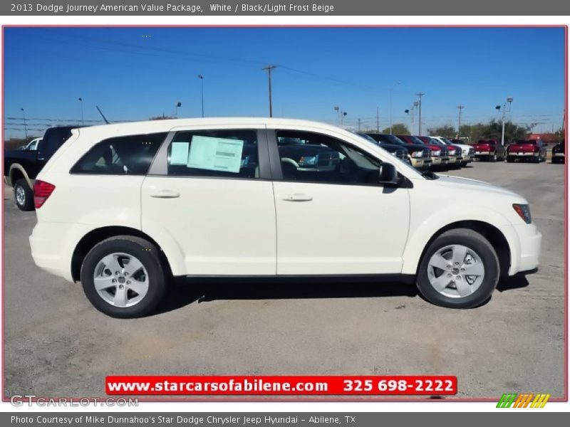 White / Black/Light Frost Beige 2013 Dodge Journey American Value Package