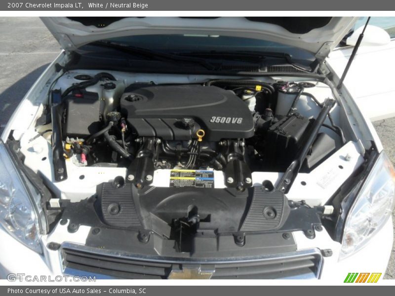 White / Neutral Beige 2007 Chevrolet Impala LT