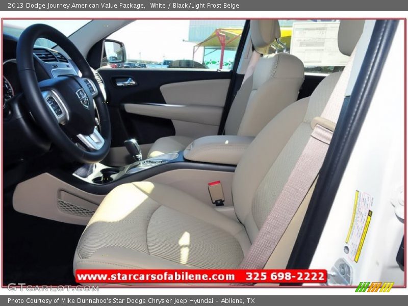 White / Black/Light Frost Beige 2013 Dodge Journey American Value Package