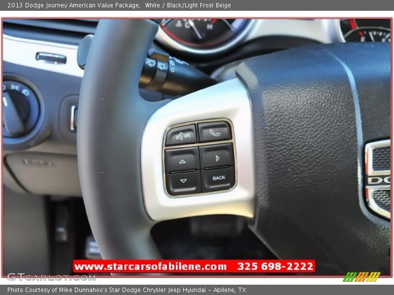 White / Black/Light Frost Beige 2013 Dodge Journey American Value Package