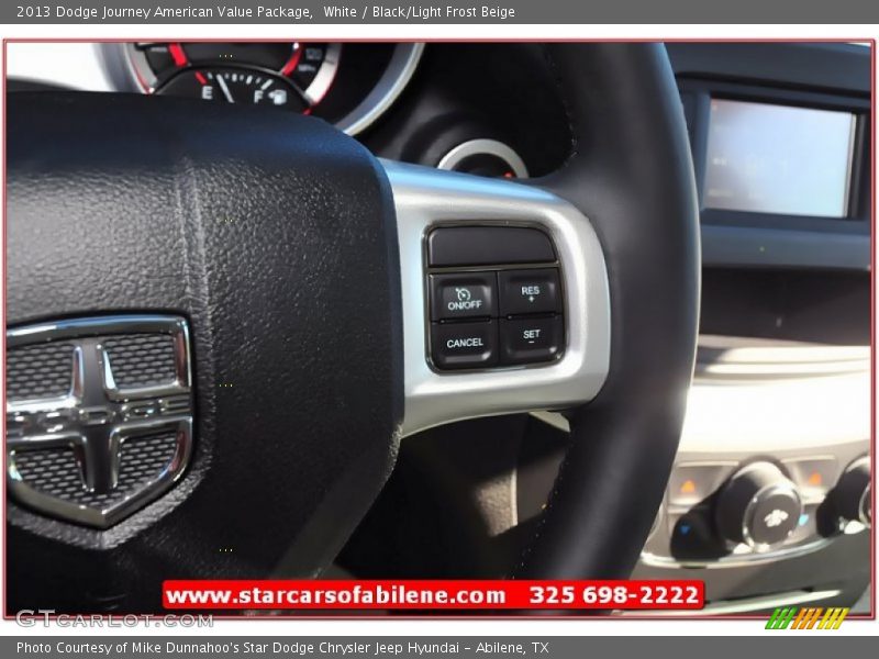 White / Black/Light Frost Beige 2013 Dodge Journey American Value Package