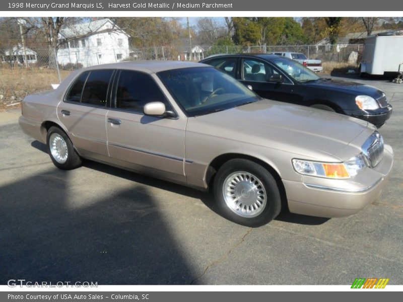 Harvest Gold Metallic / Medium Parchment 1998 Mercury Grand Marquis LS