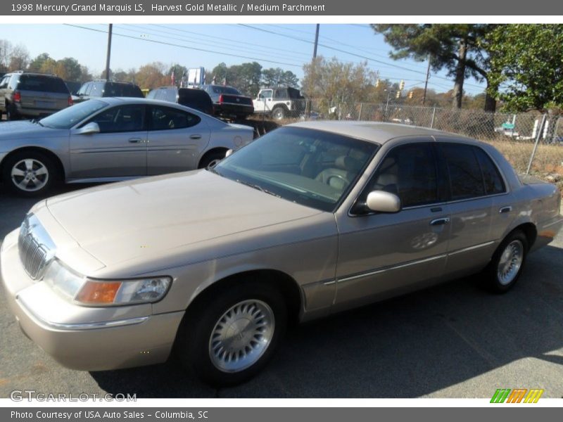Harvest Gold Metallic / Medium Parchment 1998 Mercury Grand Marquis LS