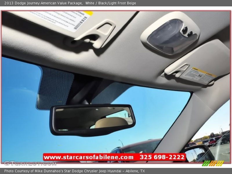 White / Black/Light Frost Beige 2013 Dodge Journey American Value Package