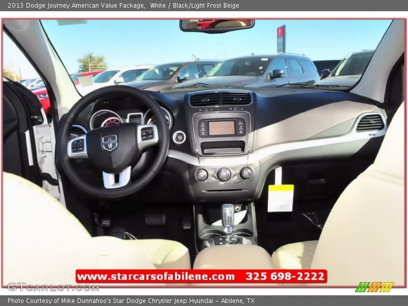 White / Black/Light Frost Beige 2013 Dodge Journey American Value Package
