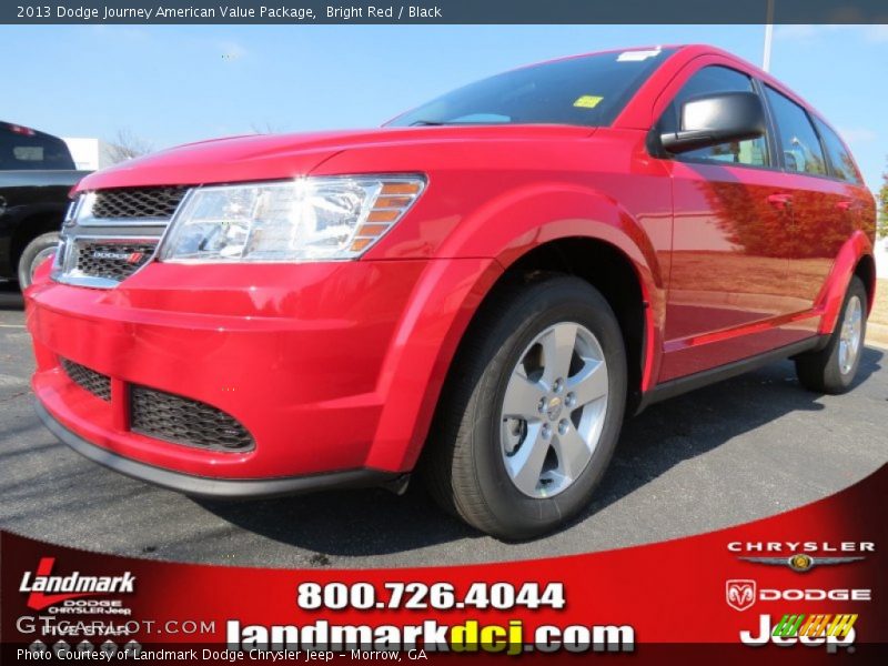 Bright Red / Black 2013 Dodge Journey American Value Package