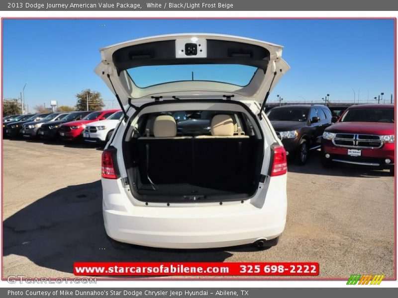 White / Black/Light Frost Beige 2013 Dodge Journey American Value Package