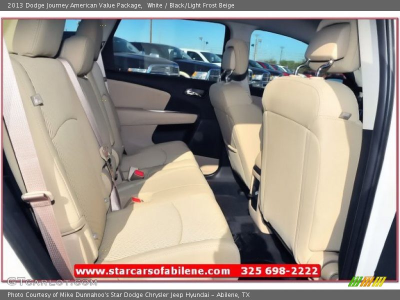 White / Black/Light Frost Beige 2013 Dodge Journey American Value Package