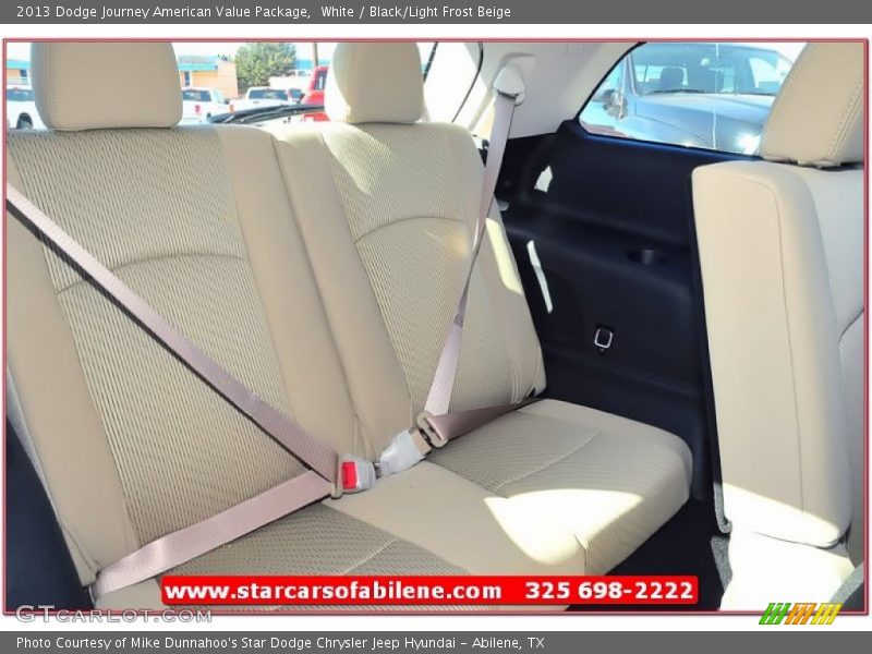 White / Black/Light Frost Beige 2013 Dodge Journey American Value Package