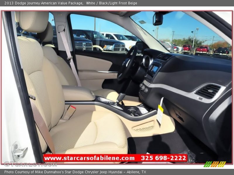 White / Black/Light Frost Beige 2013 Dodge Journey American Value Package