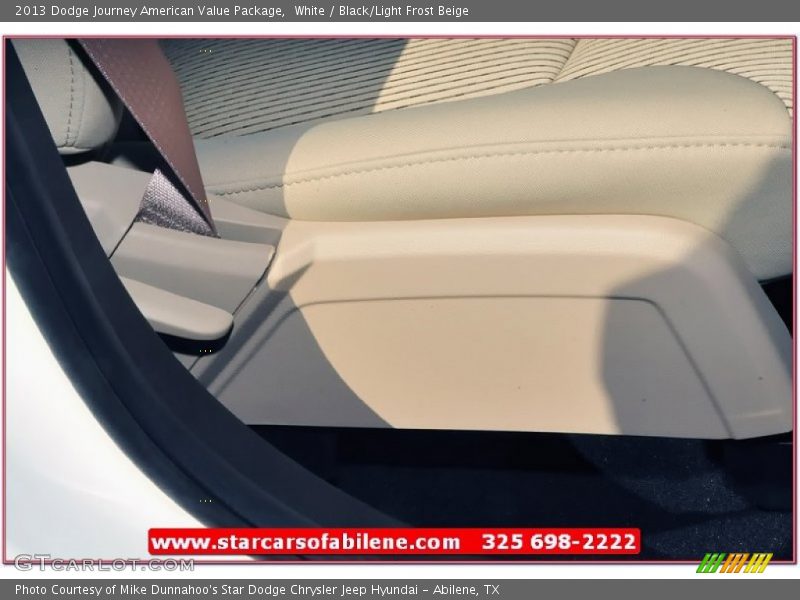 White / Black/Light Frost Beige 2013 Dodge Journey American Value Package