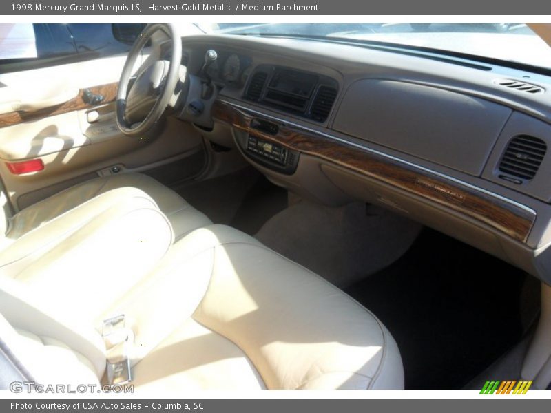 Harvest Gold Metallic / Medium Parchment 1998 Mercury Grand Marquis LS