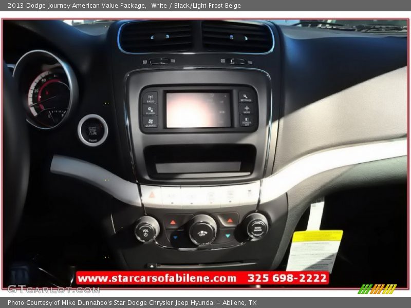 White / Black/Light Frost Beige 2013 Dodge Journey American Value Package