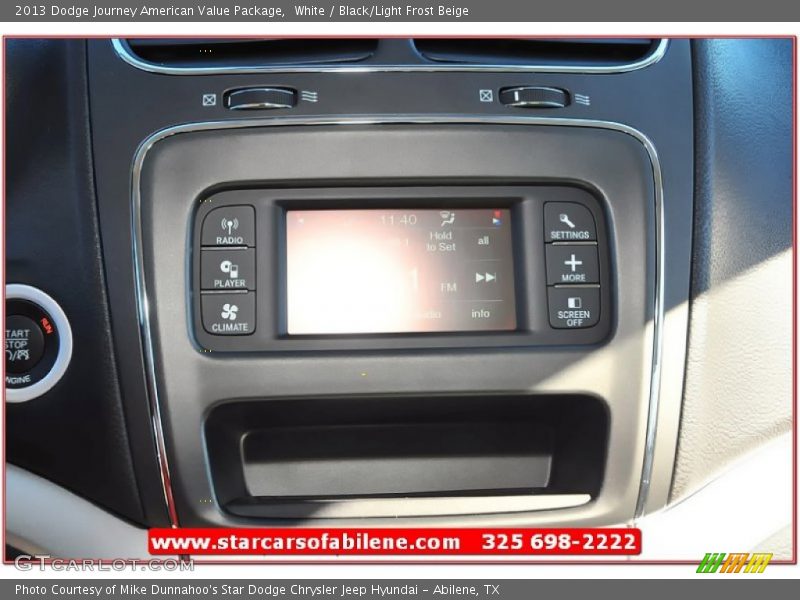 White / Black/Light Frost Beige 2013 Dodge Journey American Value Package