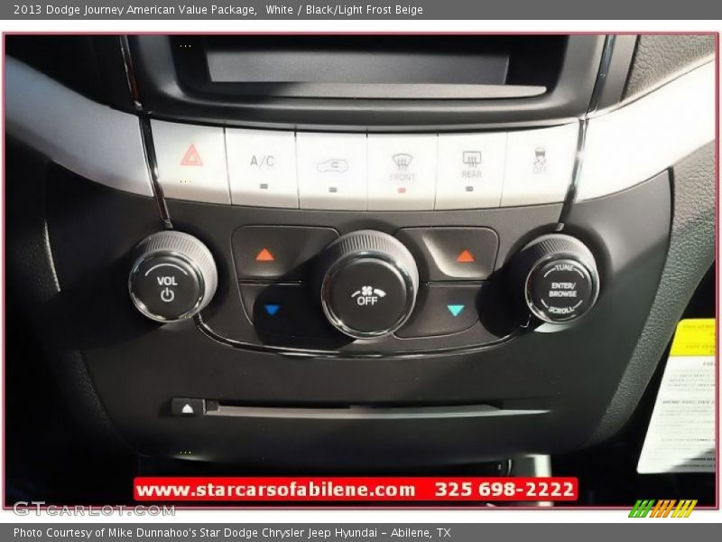 White / Black/Light Frost Beige 2013 Dodge Journey American Value Package