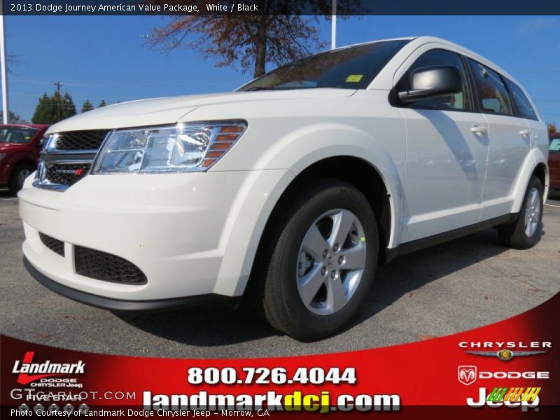 White / Black 2013 Dodge Journey American Value Package